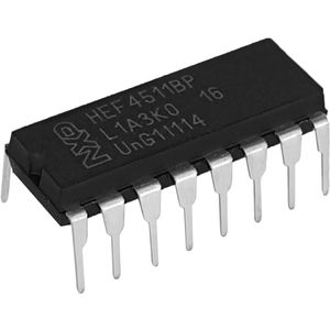 آی سی های منطقی مبدل سون سگمنت PHILIPS (NXP) 16PIN,DIP,BCD to 7-Segment Latch/Decoder/Driver HEF4511BP  PHILIPS NXP WeEn  DIP