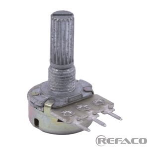 ولوم مونو سوزنی REFACO VOLUME MONO L=20 <30mV B500KOHM FIBER WITHOUT STOPPER WH148-1A-2 20V B500K FIBER WITHOUT STOPPER