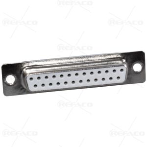 دی کانکتور 25 پین ماده لحیمی طلایی سفید CONNFLY D-SUB SOLDER TYPE FEMALE 25PIN DS1033-25FWNSISS