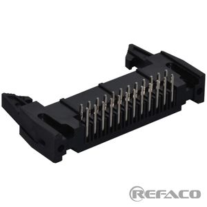 آی دی سی 24 پین نری روبردی قفلدار رایت REFACO IDC PHL MALE 2.54mm 24PIN 2*12 R/A 119-24PIN FRC MALE R/A 2.54mm