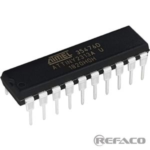 میکروکنترلر ATMEL 20PIN,DIP,8-bit AVR Microcontoller 2K Flash 1.8-5.5V ATTINY2313A-PU  ATMEL  DIP