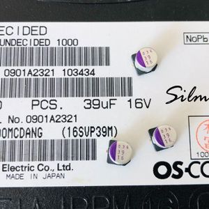 خازن جامد 39 میکرو فاراد 16 ولت SANYO ژاپن نوع OS-CON سری SVP