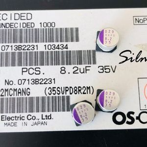 خازن جامد 8.2 میکرو فاراد 25 ولت SANYO ژاپن سری SVPD با دمای کار 125 درجه