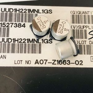 خازن 220 میکرو فاراد 50 ولت SMD ساخت nichicon ژاپن سری UUD امپدانس پایین