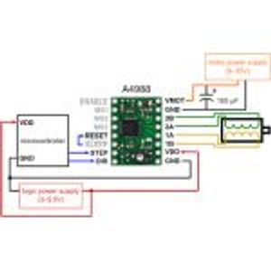 درایور استپر موتور A4988 Reprap برای پرینتر سه بعدی و شیلد سی ان سی پین ها