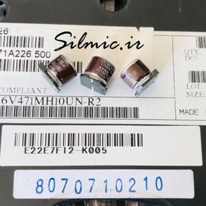 خازن 470 میکرو فاراد 16 ولت elna ژاپن نوع SMD سری RVZ مینیاتوری LOW ESR