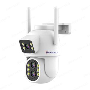دوربین دو لنز وای فای دید در شب رنگی REFACO WIFI CAMERA DUAL LIGHT OUTDOOR 2MP DOUBLE LENS PTZ 256G SD CARD RFW506-DDV