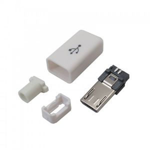 کانکتور USB Micro نری به همراه کاور سفید