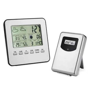 دماسنج و رطوبت سنج دیجیتال بی سیم (داخلی - خارجی) با ساعت دیجیتال مدل TS-92