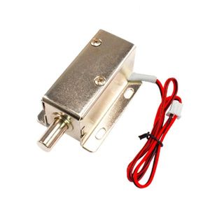 قفل درب باز کن 12 ولت با زبانه ی استوانه ای مدل Push-Pull
