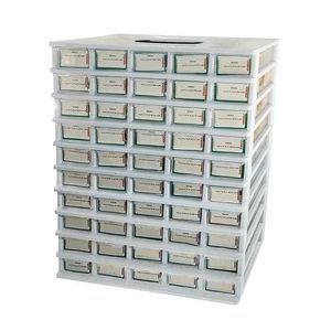 پک کامل مقاومت 1/4 وات 5 درصد 100 تایی به همراه جعبه 50 خانه سفید 5*10