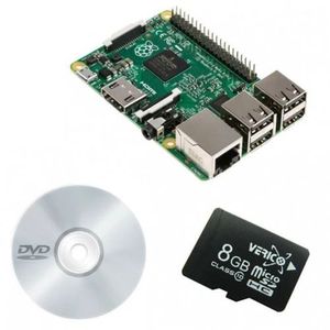 پک کامل رزبری پای Raspberry Pi 2 با سیستم عامل نصب شده و DVD شش سیستم عامل