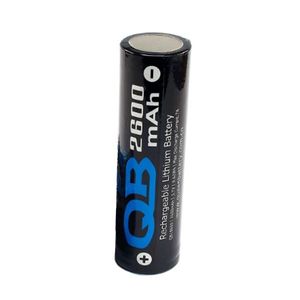 باتری لیتیوم یون 18650 تک سل 3.7 ولت 2600mAh برند QB