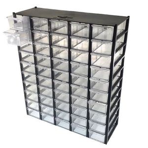 جعبه 50 خانه مشکی 5*10 با جدا کننده