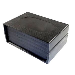 جعبه پلاستیکی چهار تکه 10x14 سانتی متر مشکی مدل پارس