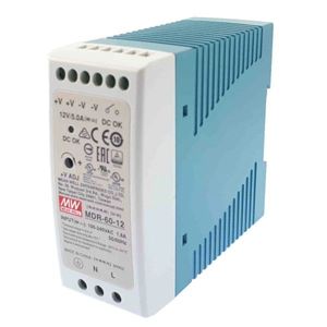 منبع تغذیه ریلی 12 ولت 5 آمپر MeanWell MDR-60-12