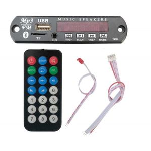 پخش کننده بلوتوثی 12V – پنلی MP3 دارای اکولایزر پشتیبانی از MicroSD و USB با ریموت کنترل
