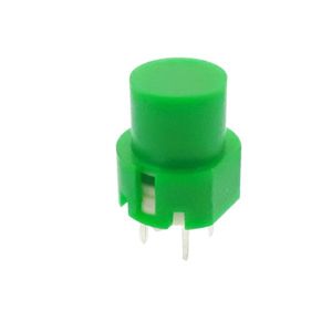 کلید شستی فشاری گرد سبز مدل TS4-3TW
