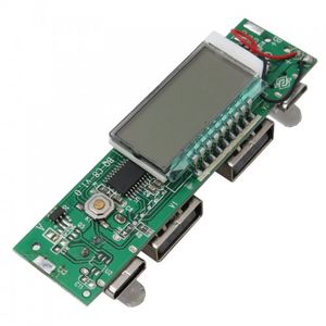 ماژول شارژر / دشارژر باتری لیتیومی دارای نمایشگر و دو ورودی / خروجی USB مناسب برای ساخت پاور بانک