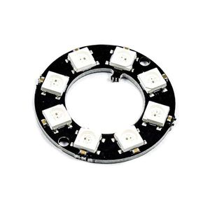 ماژول ال ای دی RGB 5050 دایره ای 8 تایی برنامه پذیر WS2812