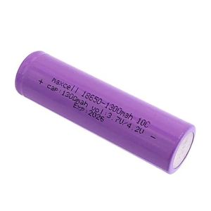 باتری لیتیوم یون 18650 تک سلول 3.7 ولت 1300mAH 10C