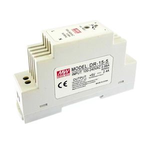 منبع تغذیه ریلی 5 ولت 2.4 آمپر MeenWell-DR-15-5 کپی