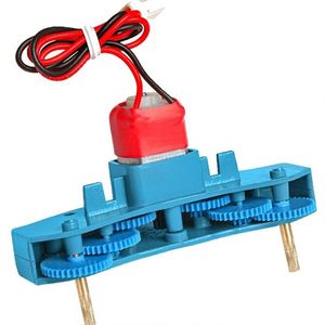 گیربکس پلاستیکی دو شفت (دو طرفه) 10 دنده با موتور پشت قرمز کانکتور دار