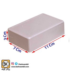 جعبه 11x7 سه سانتی سوراخ دار سفید