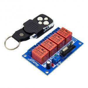 کیت گیرنده چهار کانال کد لرن با یک ریموت 220V 315MHz