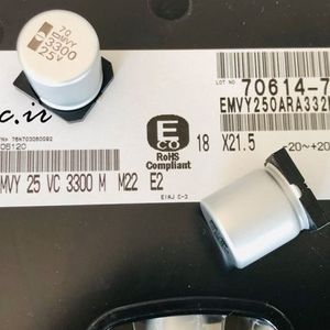 خازن 3300 میکرو فاراد 25 ولت SMD ساخت nippon ژاپن سری MVY با ESR کم