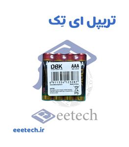 باتری نیم قلمی DBK | شیرینگ 4 عددی | مدل SUPER HEAVY DUTY PRO | سایز AAA
