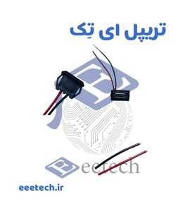 کانکتور مادگی تایپ C | مستطیلی پنلی | سیم دار