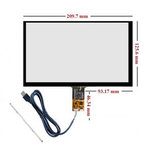 تاچ خازنی 9.0 اینچ با درایور GT911 قابلیت اتصال با 6 پین I2C و USB مدل STC-09095-5
