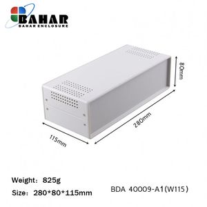 BDA 40009-A1 W115 جعبه فلزی با پانل پلاستیکی