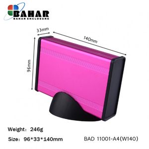 BAD 11001-A4(W140) جعبه آلومینیومی اکسترود پانل پلاستیکی