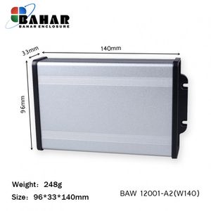 BAW 12001-A2(W140) جعبه آلومینیومی اکسترود پانل پلاستیکی(دیواری)