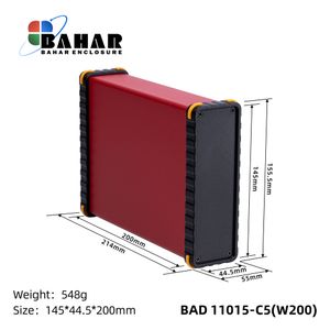 BAD 11015 C5-W200  جعبه آلومینیومی اکسترود پانل پلاستیکی