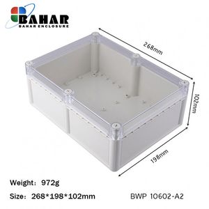 BWP 10602-A2 جعبه تمام پلاستیکی ضدآب گوشواره دار