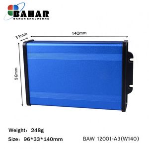 BAW 12001-A3(W140)  جعبه آلومینیومی اکسترود پانل پلاستیکی(دیواری)