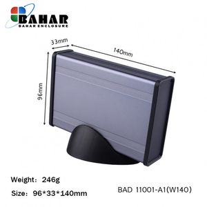 BAD 11001-A1(W140) جعبه آلومینیومی اکسترود پانل پلاستیکی