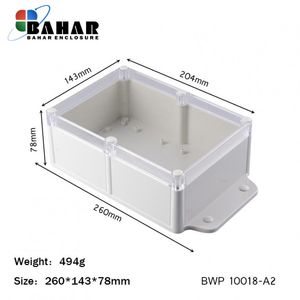 BWP 10018-A2 جعبه پلاستیکی ضد آب گوشواره دار