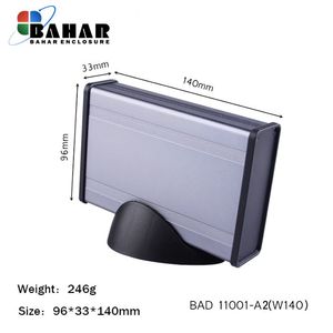 BAD 11001-A2(W140) جعبه آلومینیومی اکسترود پانل پلاستیکی