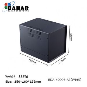 BDA 40006-A2 W195 جعبه فلزی با پانل پلاستیکی