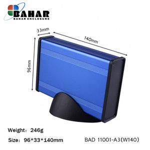 BAD 11001-A3(W140) جعبه آلومینیومی اکسترود پانل پلاستیکی