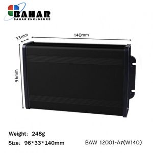 BAW 12001-A7(W140)  جعبه آلومینیومی اکسترود پانل پلاستیکی(دیواری)