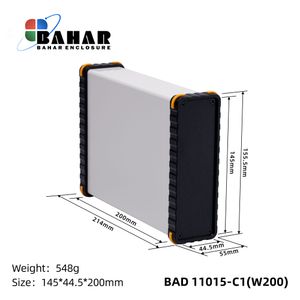 BAD 11015 C1-W200 جعبه آلومینیومی اکسترود پانل پلاستیکی