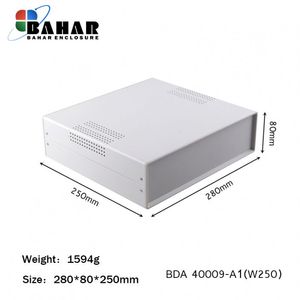 BDA 40009-A1 W250 جعبه فلزی با پانل پلاستیکی