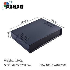 BDA 40010-A2 W250 جعبه فلزی با پانل پلاستیکی