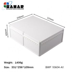 BWP 10604-A1 جعبه تمام پلاستیکی ضدآب گوشواره دار