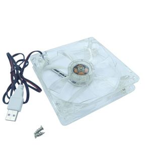 فن 5 ولت شیشه ای همراه با LED سفید و کابل USB